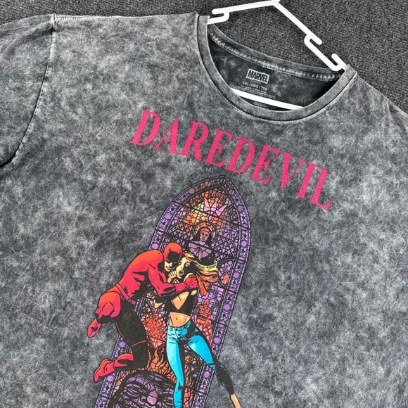 Marvel Other - Marvel T Shirt Mens 2XL XXL Grey Daredevil Born Again Acid Wash Graphic Tee